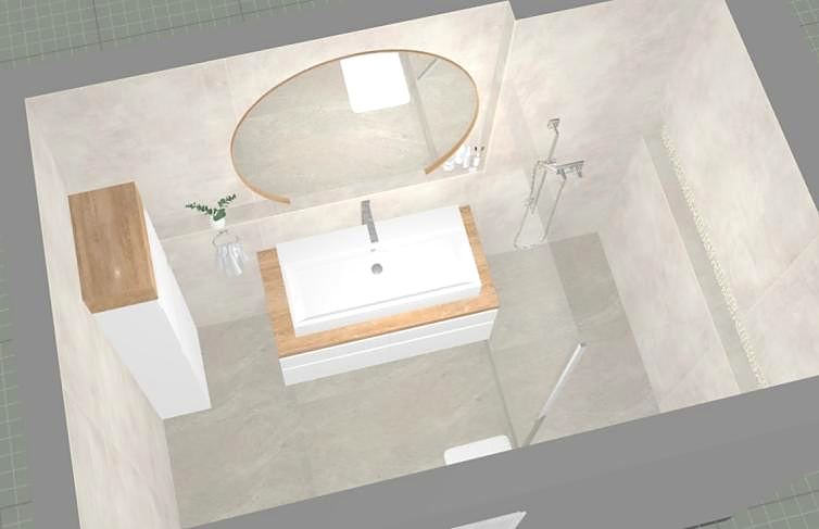 3D-Visualisierung des neuen Badezimmers
